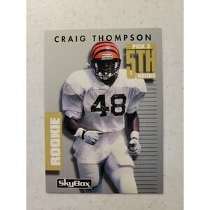 Craig Thompson 1992 Skybox Primetime #233 - Rookie -Bengals- NFL- Freshly Opened